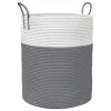  szürke és fehér pamut tárolókosár Ø38 x 46 cm
