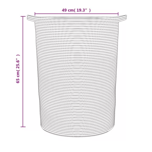  barna-fehér pamut tárolókosár Ø49 x 65 cm