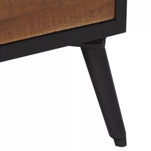  tömör újrahasznosított tíkfa dohányzóasztal 90 x 50 x 41 cm