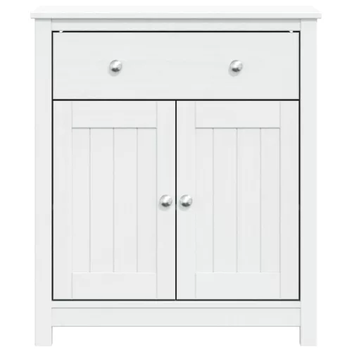  BERG fehér tömör fenyőfa fürdőszobaszekrény 69,5 x 34 x 80 cm