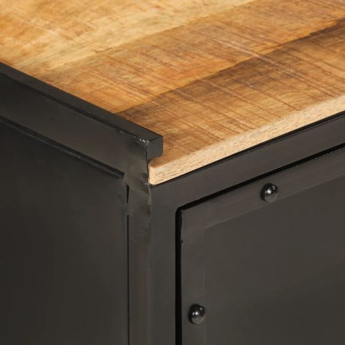  vas és tömör mangófa fürdőszobai szekrény 40 x 30 x 60 cm