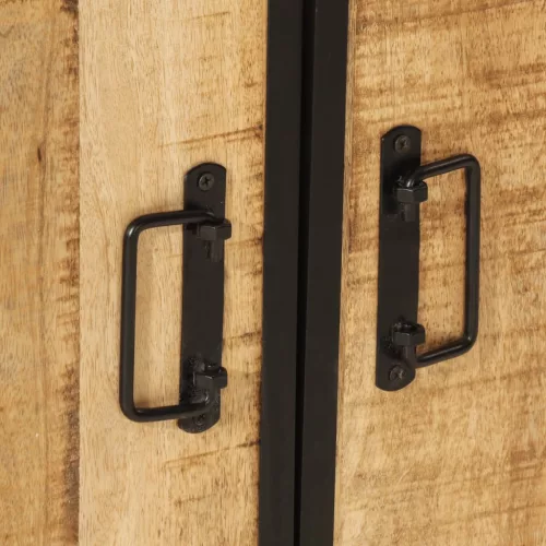  vas és tömör mangófa fürdőszobai mosdószekrény 55 x 35 x 60 cm