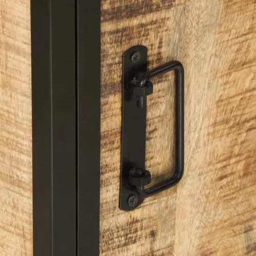  tömör mangófa és vas fürdőszobai szekrény 40 x 30 x 50 cm