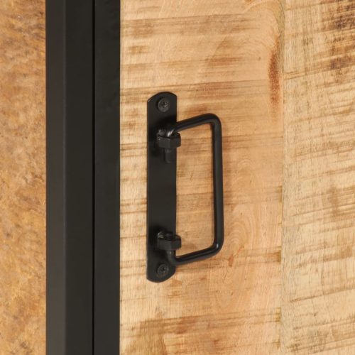  tömör mangófa és vas fürdőszobai szekrény 40 x 30 x 60 cm