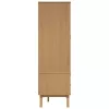  OLDEN barna tömör fenyőfa gardrób 76,5 x 53 x 172 cm
