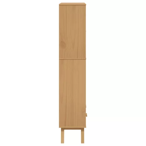  OLDEN 4 szintes barna tömör fenyőfa könyvszekrény