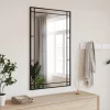  fekete téglalap alakú vas fali tükör 60 x 100 cm