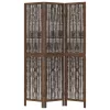  3 paneles sötétbarna tömör császárfa térelválasztó