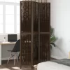  3 paneles sötétbarna tömör császárfa térelválasztó