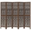  5 paneles sötétbarna tömör császárfa térelválasztó