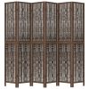  6 paneles sötétbarna tömör császárfa térelválasztó