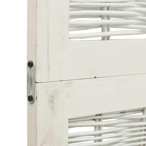  3 paneles fehér tömör császárfa térelválasztó