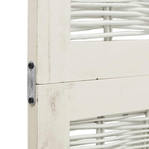  3 paneles fehér tömör császárfa térelválasztó