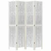  4 paneles fehér tömör császárfa térelválasztó
