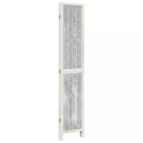  4 paneles fehér tömör császárfa térelválasztó