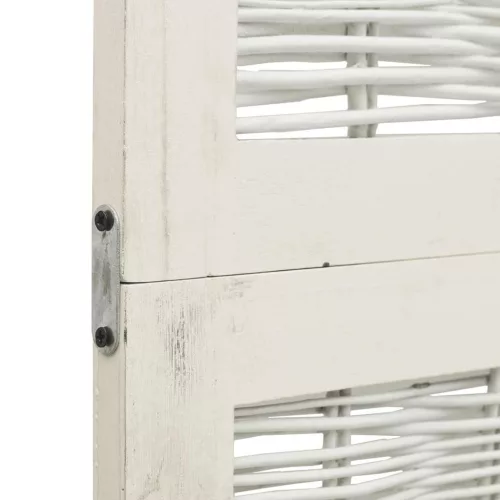  4 paneles fehér tömör császárfa térelválasztó