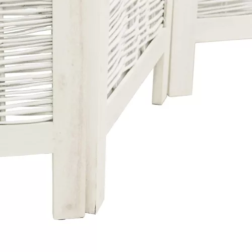  4 paneles fehér tömör császárfa térelválasztó