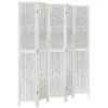  5 paneles fehér tömör császárfa térelválasztó