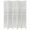  5 paneles fehér tömör császárfa térelválasztó
