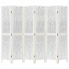  6 paneles fehér tömör császárfa térelválasztó