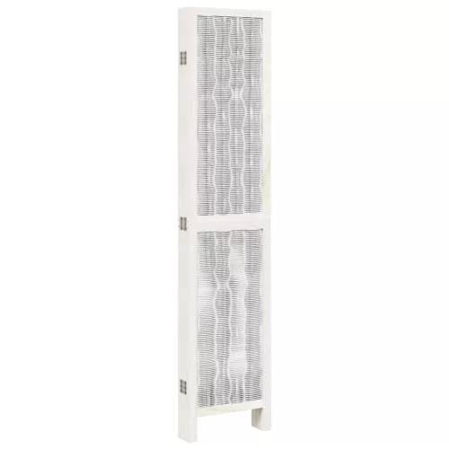  6 paneles fehér tömör császárfa térelválasztó