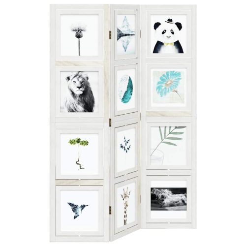  3 paneles fehér tömör császárfa térelválasztó