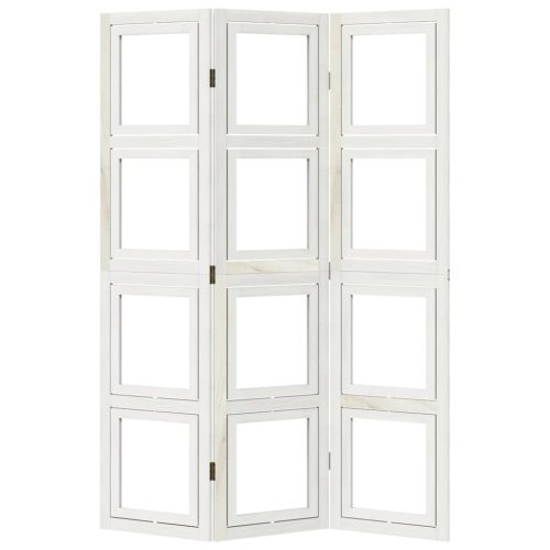  3 paneles fehér tömör császárfa térelválasztó