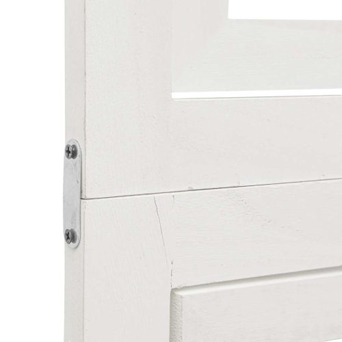  3 paneles fehér tömör császárfa térelválasztó