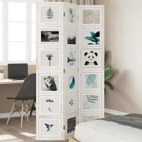  3 paneles fehér tömör császárfa térelválasztó