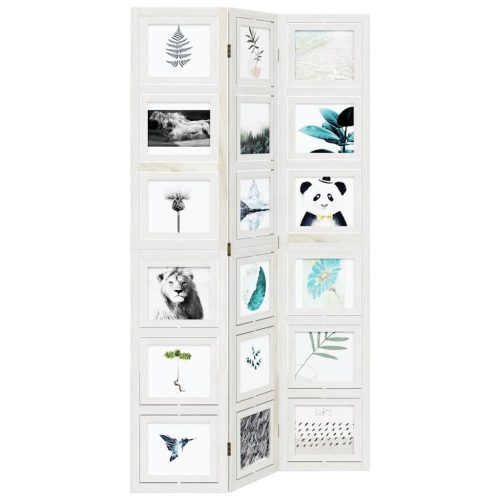  3 paneles fehér tömör császárfa térelválasztó