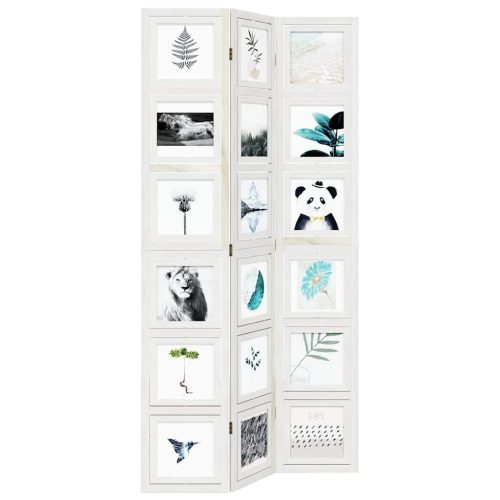  3 paneles fehér tömör császárfa térelválasztó