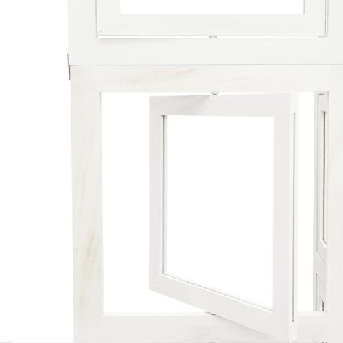  3 paneles fehér tömör császárfa térelválasztó