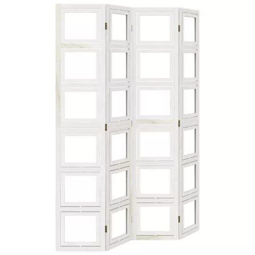  4 paneles fehér tömör császárfa térelválasztó