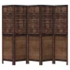  5 paneles sötétbarna tömör császárfa térelválasztó