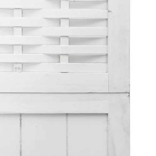  4 paneles fehér tömör császárfa térelválasztó