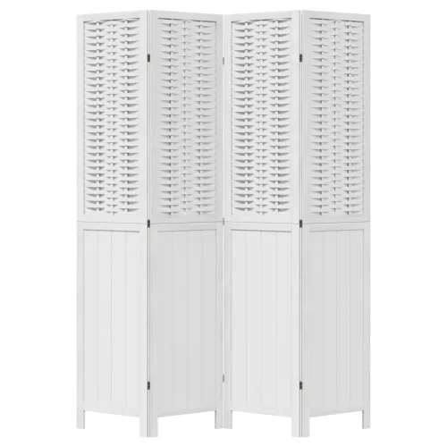  4 paneles fehér tömör császárfa térelválasztó