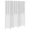  5 paneles fehér tömör császárfa térelválasztó