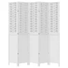  5 paneles fehér tömör császárfa térelválasztó