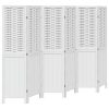  6 paneles fehér tömör császárfa térelválasztó