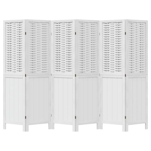  6 paneles fehér tömör császárfa térelválasztó