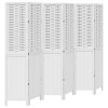  6 paneles fehér tömör császárfa térelválasztó