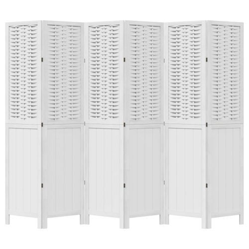  6 paneles fehér tömör császárfa térelválasztó