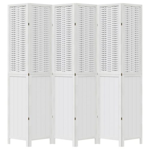  6 paneles fehér tömör császárfa térelválasztó