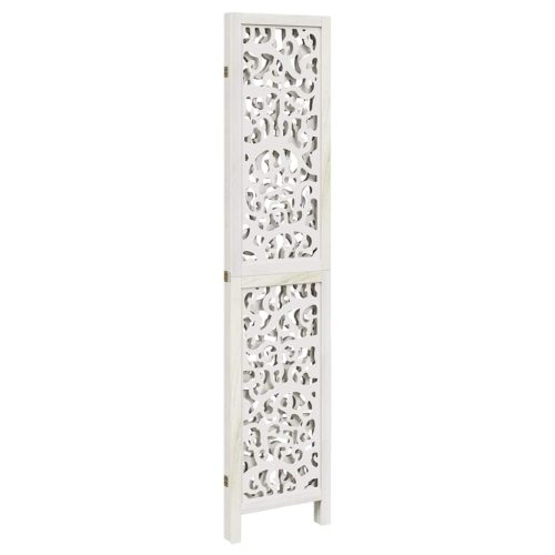  3 paneles fehér tömör császárfa térelválasztó