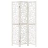  3 paneles fehér tömör császárfa térelválasztó
