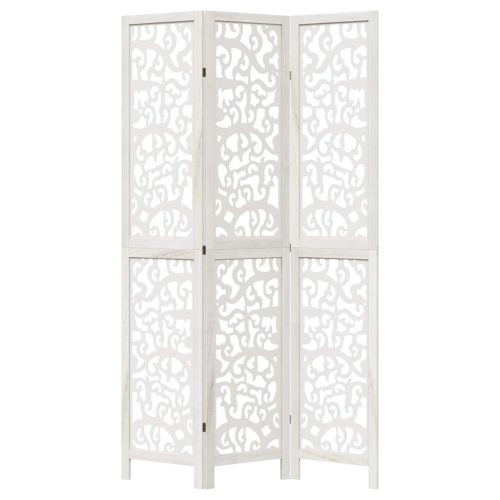  3 paneles fehér tömör császárfa térelválasztó