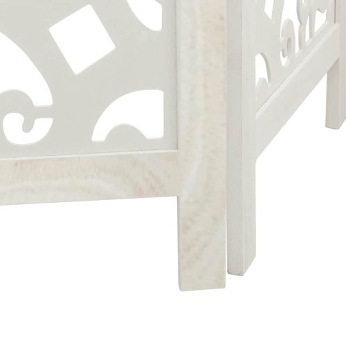  3 paneles fehér tömör császárfa térelválasztó