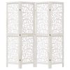  4 paneles fehér tömör császárfa térelválasztó