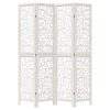  4 paneles fehér tömör császárfa térelválasztó