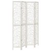  4 paneles fehér tömör császárfa térelválasztó